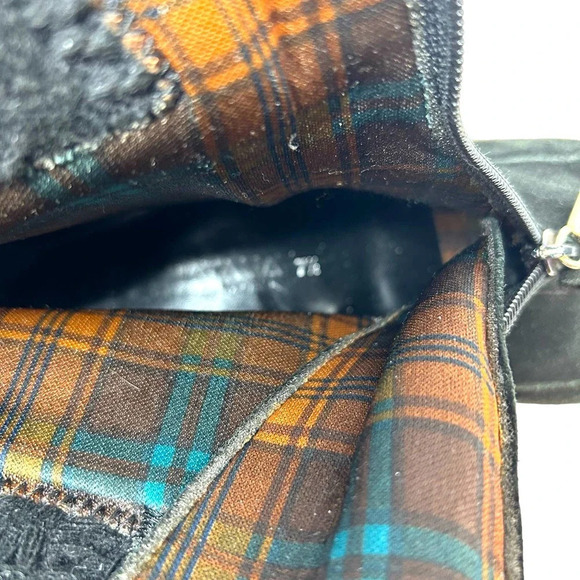 Aquatalia Snow Boots Winter‎ Weatherproof Suede Zip Front Combat Black Size 7.5 - Picture 12 of 12